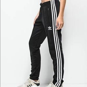adidas three stripe zip ankle tapered pants